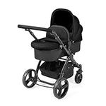 Ickle Bubba Stomp Urban 3-in-1 Travel System with Isofix Base (Galaxy) - Matte Black/Midnight/Black