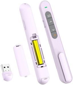 QUI Presentation Clicker Hyperlink Volume Control Wireless Presenter, PowerPoint Clicker RF 2.4GHz USB Presentation Remote Control, PowerPoint Slide Advancer for Mac/PC/Laptop/Keynote
