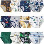 Adorel Boys Pants Underwear Briefs Pure Cotton Pack of 12 Camo Dinosaur & Shark 5-6 Years (Manufacturer Size: 120)