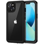 Lanhiem iPhone 13 Mini Case, IP68 Waterproof Dustproof Shockproof Case with Built-in Screen Protector, Full Body Sealed Underwater Protective Cover for iPhone 13 Mini (Black)