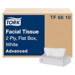 Tork TF6810 Advanced Flat Box 2-Ply Facial Tissue, White