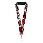 Lanyard Spider Man Action Poses Comic Scenes White Black Red