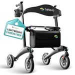 Helavo Carbon Ultralight Rollator Walker with Seat - Only 5.6 Kg - Folding Mobility Aid for the Elderly