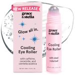 grace and stella Eye Roller with Cooling Metal Rollerball - Under Eye Cream for Dark Circles - With Caffeine and Ceramide - Travel Essentials - Vegan Skincare (15ml / 0.51floz)