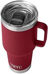 YETI Rambler 30 oz Travel Mug, Stainless Steel, Vacuum Insulated with Stronghold Lid, Harvest Red