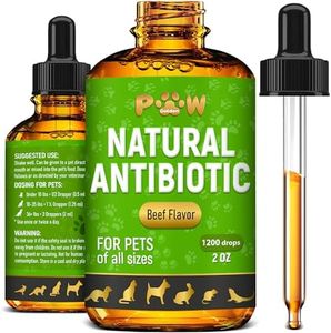 Antibiotics for Dogs | Golden Paw Antibiotics for Cats | Herbal Supplement for Digestion, Breathing, Urination | for Infections, Cough, Allergies | Beef Flavor & Cranberry | for All Pet Breeds | 2 Oz