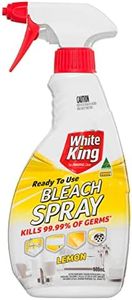 White King Bleach Cleaner Spray and Wipe Lemon 500ml, Clear, 13370A