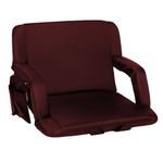 Stadium Seats for Bleachers with Back Support,Reclining Stadium Seats Chair with Padded Cushion Chair Back and Armrest Support (Burgundy 1-Pack)