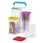 Learning Resources Create-a-Space See-Thru Storage Caddy, Classroom Organisation, School Supplies Organiser, Desk Organisation, Pen Holder, 9 Pieces