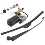 KEMIMOTO UTV 16" 12V Electric Windshield Wiper Motor Kit Compatible with Can Am Defender Compatible with Polaris RZR Ranger Mule Teryx Windshield Wiper Blade