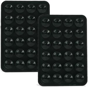Morocket 2 Pezzi Ventosa per Telefono, Ventosa Cellulare Custodie per Telefono in Silicone, Supporto Telefono con Ventosa, Multiuso Autoadesivo Cover Ventosa per Selfie, Creazione di Contenuti (Nero)