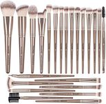 MAANGE Makeup Brush Set 23 Pcs Makeup Brushes Premium Synthetic Make up brushes Professional Face Powder Blush Pointed Eyeshadow Blending Brush Kit, Graduation Gift (Champagne)