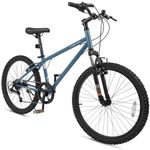 GYMAX 20 24 Inch Kids Mountain Bike, Kids Bicycles for Boys Girls with Suspension Fork, 6-Speed Drivetrain, Dual Brakes, Anti-Slip Tires, Multi Colors (24 inch,Navy)