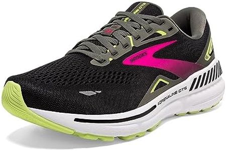 Brooks Women s Adrenaline GTS 23 Supportive Running Shoe, Black/Gunmetal/Sharp Green, 6 US