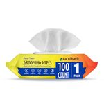 earthbath Mango Tango Grooming Wipes, Natural Pet Wipes to Clean & Condition Pet Coat, Pet Wipes for Dogs & Cats, Removes Dirt & Dander, 100 Wipes
