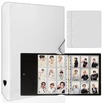 CeyiJun Minimalist Photocard Binder with 25 Pages 9 Pocket Single Side Inner Refills and 2 Divider Acid-Free (A4, White)