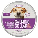 SENTRY PET Care Sentry Calming Collar for Dogs, Anxiety Reducing Pheromone Collar, Releases Pheromones for 30 Days, Helps Calm During Loud Noises and Separation, 1 Count