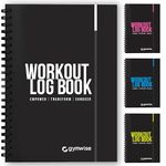 Gymwise Workout Log Book | A5 Size | 110+ Pages | Daily Tips & Quotes | Set Goals | Track Lifts, Weight & Cardio | Premium Fitness Planner (White)