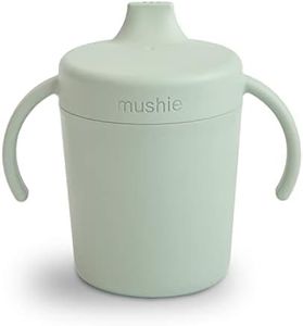 mushie Sippy Cup | Made in Danimarca | Coperchio e maniglie a torsione resistente alle perdite, 6 mesi + (salvia)