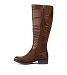 BareTraps Womens Onika Faux Leather Riding Knee-High Boots, Brush Brown, 6.5 UK