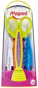 Maped - Coffret Ciseaux Cranteurs pour Découpe Créative - Paire de Ciseaux + 5 Lames Interchangeables - Loisirs Créatifs Enfant - À partir de 3 ans