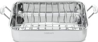 Cuisinart 16-Inch Roaster, Chef's Classic Rectangular Roaster with Rack, Stainless Steel, 7117-16URP1