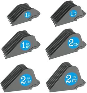 Clipper Guards for Wahl 10 12 14 16 18 20 Hair Clipper Guards 6pcs Extra Long Clipper Guard Attachments 2.5 Inch Clipper Guides Multiple Sizes Universal 2.5", 2.25", 2", 1.75", 1.5", 1.25" (Dark Gray)