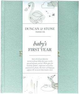 Baby First Year Book - Heirloom Keepsake Baby Memory Book to Record Important Milestones, Photos & More - Pregnancy Books (Sage Green,112 Pages)
