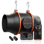 SPIDER FARMER 6 Inch Smart Inline Duct Fan with Temperature Humidity Controller, 402 CFM Ventilation Exhaust Fan for Heating Cooling Booster, Grow Tents, Hydroponics