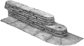 2032-1-1 Bedrocks Trim-Free Lawn Edging – Gray, – tural Stacked Design Bedrock Garden Edging, 10', Slate 9 (10 peices)