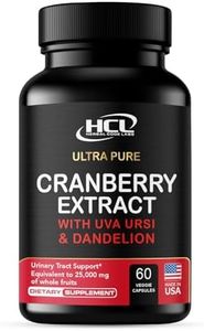 Cranberry Extract Pills - Super Strength 50:1 Whole Fruit Concentrate Equals to 25,000mg of Fresh Cranberries Plus Dandelion & Uva Ursi - Natural UTI Support - Kidney Cleanse & Urinary Tract Health