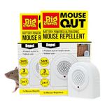The Big Cheese Mouse Out Battery Powered Mouse Repellent - Portable Ultrasonic Rodent Deterrent - Long-Lasting 3 Month Protection – Safe for People & Pets - Ideal for Attics, Sheds, Garages
