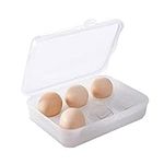 VolksRose 6 Girds Egg Holder Container, Plastic Egg Storage Box Leakproof Shockproof Protection, Portable Egg Tray Carriage Dispenser for Camping Picnic Travel Kitchen Refrigerator Outdoor, Clear