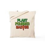 CafePress Plant Powered Badass Tote Bag Natural Canvas Tote Bag, Reusable Shopping Bag