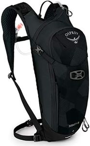 Osprey Siskin 8L Men's Biking Backpack with Hydraulics Reservoir, Obsidian Black