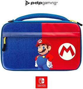 PDP Messenger Case with Removable Shoulder Strap - Holds 14 Games & Console - Compatible with Nintendo Switch/ Lite/ OLED - Power Pose Mario