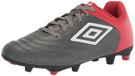 Umbro Classico Xi Fg Jr. Soccer Cleat, Gunmetal/White/Red, 9 UK Child