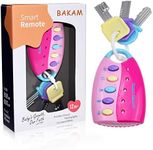BAKAM Funky Toy Keys for Toddlers and Babies, Educational Car Keys with Sounds and Song Suitable for 6 Months + (Pink)