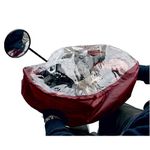 Kozee Komforts Mobility Scooter Tiller Cover - Waterproof, See-Through Panel, Hook and Loop Sealed Slots for Mirrors - Fits Delta Shaped Tillers with/without Mirrors - Small - Maroon