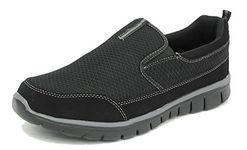 BOYS MENS DEK NEPTUNE SUPER LIGHTWEIGHT MEMORY FOAM BLACK SLIP ON SHOES T875A KD-UK 11 (EU 45)