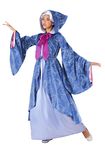 Cinderella Adult Premium Purple Fairy Godmother Costume Womens, Magical Dress Halloween Outfit Medium