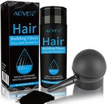 Hair Building Fibers with Spray, Hair Thickening Fibers for Thinning Hair & Bald Spots Thicker Fuller Hair in 15 Seconds Suitbable for Man and Woman 0.97Oz(Black)