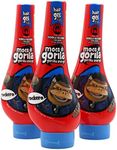 Moco de Gorila, Explosive Rocker Hair Styling Gel, Long-Lasting Hold, Reactivatable with water, 3-Pack of 11.92 Oz Each, 3 Squeezable Bottles.