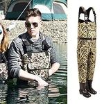 NEYGU 5MM Insulated Neoprene Hunting Waders with Rubber Boots, Feet US7 /EU39, Height ≤170cm