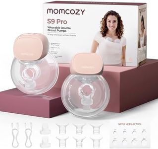 Momcozy S9 Pro Hands-Free Wearable Breast Pump, 2 Modes 9 Levels, Long Battery Life & LED Display, 24mm Portable Breastfeeding Pump (Pink, 2 Count)