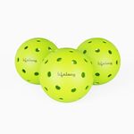 Lifelong Pickleball Balls with 40 Holes Indoor & Outdoor | Durable Pickleball Balls for All Pickleball Paddles & All Skill Levels (Pack of 3) High Bounce, Lightweight, Perfectly Balanced Balls, Green