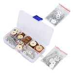 Pssopp Cotter Pin Joints For Dolls,Cotter Pin Joints for Doll 45mm 12Mm Fiber Board Teddy Bear Joint Connector Making Supplies T Pins Bears 25mm Toy Rotating Disc 12mm 20mm Waldorf