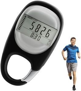 Tragbarer Digitaler 3D Schrittzähler mit Clip und Bedienungsanleitung auf Deutsch Ideal für Joggen, Wandern und Laufen, Funktioniert ohne App oder Handy schwarz