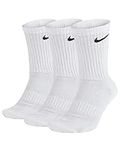 Nike Everyday Cushion Crew Socks, Pack of 3 - White - S