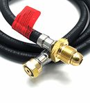 continental products 2 metre POL x W20 PIGTAIL CARAVAN PROPANE HOSE WITH NRV 5 YEAR WARRANTY